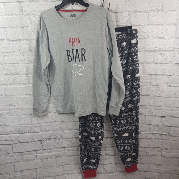 #FAMJAM Other - Holiday #FAMJAM "Papa Bear" 2 Piece PJ/Pajama Set